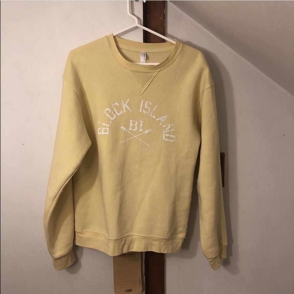 Pale Yellow Block Island Pullover Sweatshirt